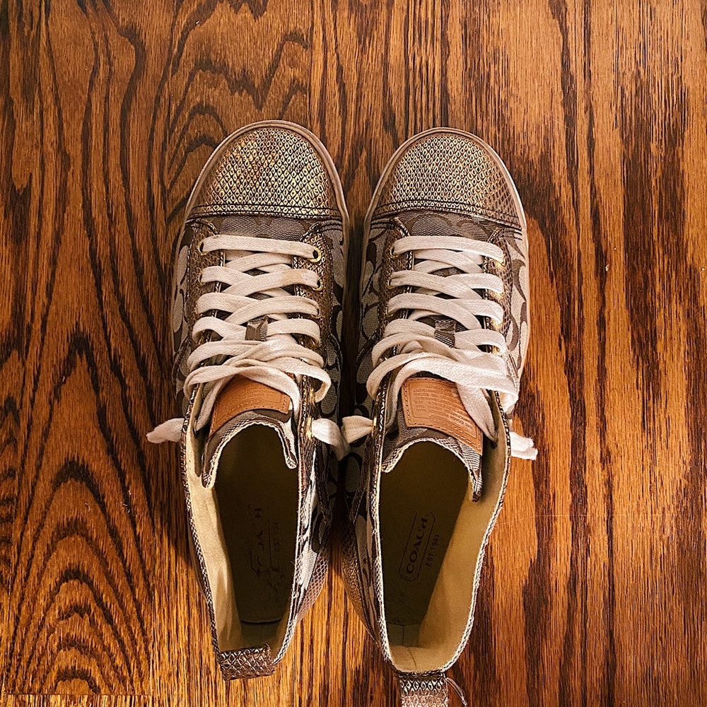 GOLD COACH SNEAKERS